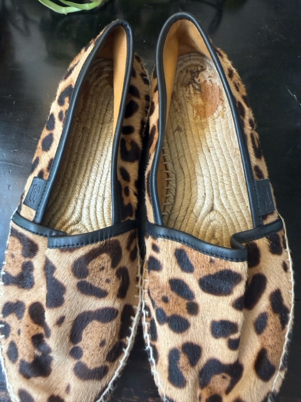 Gucci Leopard Print Espadrilles - Tan and Black - Picture 3 of 5